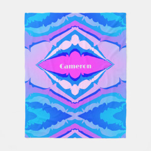 Couverture Polaire Bleu rose Abstrait Inspiritisme moderne personnali