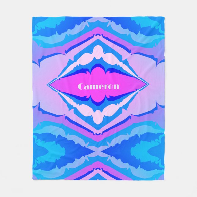 Couverture Polaire Bleu rose Abstrait Inspiritisme moderne personnali (Devant)