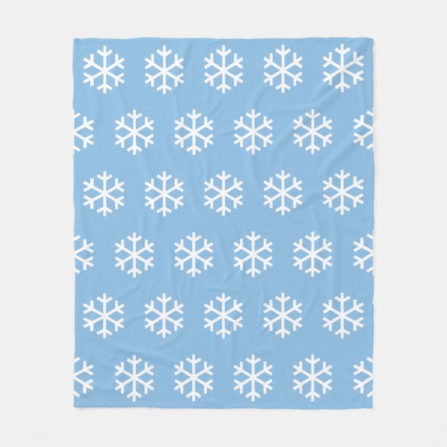 Couverture polaire bleu Snowflake (Devant)