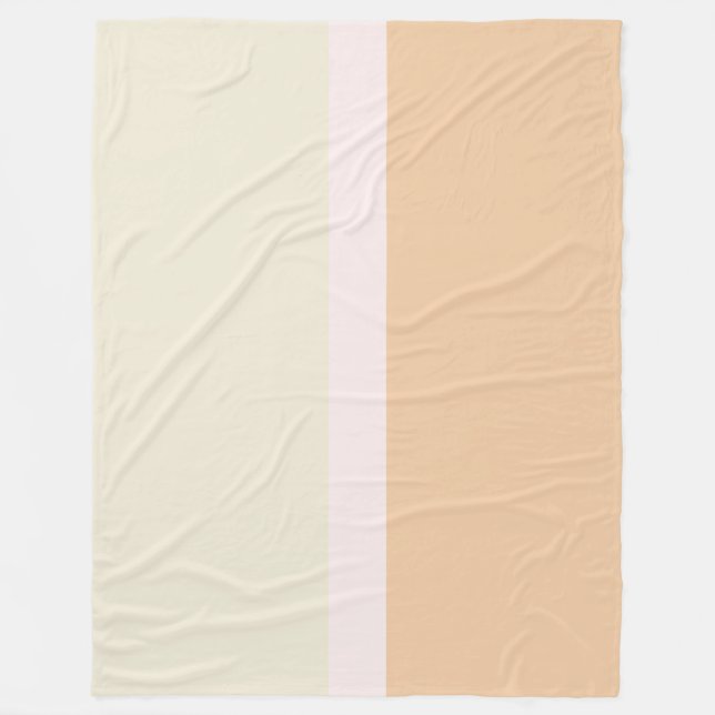 Couverture Polaire Bloc de couleur rose crème moderne (Devant)