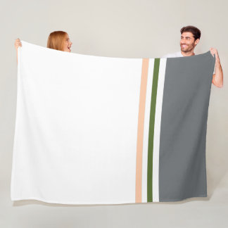 Couverture Polaire Bloques de couleur et rayures modernes tendance