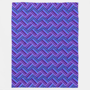 Couverture Polaire Blue and purple stripes weave