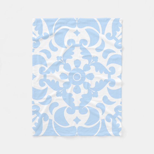 Couverture Polaire Blue Azulejos portugais espagnol méditerranéen (Devant)