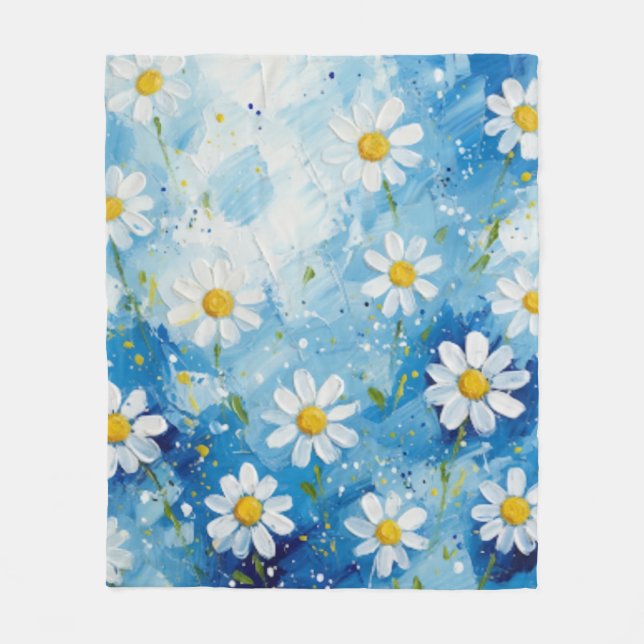 Couverture Polaire Blue Bloom (Devant)