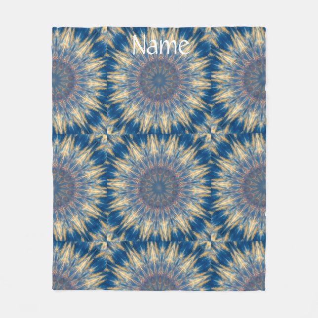 Couverture Polaire Blue Chakra Kaleidoscope Thunder_Cove (Devant)