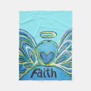 Couverture Polaire Blue Faith Guardian Angel Chemo Blanket