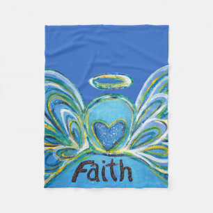 Couverture Polaire Blue Faith Guardian Angel Chemo Blanket