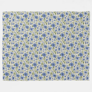 Couverture Polaire Blue Forget-Me-Nots Fleece Florale
