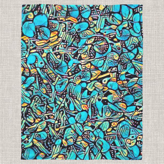 Couverture Polaire Blue Hydrangea Urban Art Fleece Blanche (Créateur téléchargé)