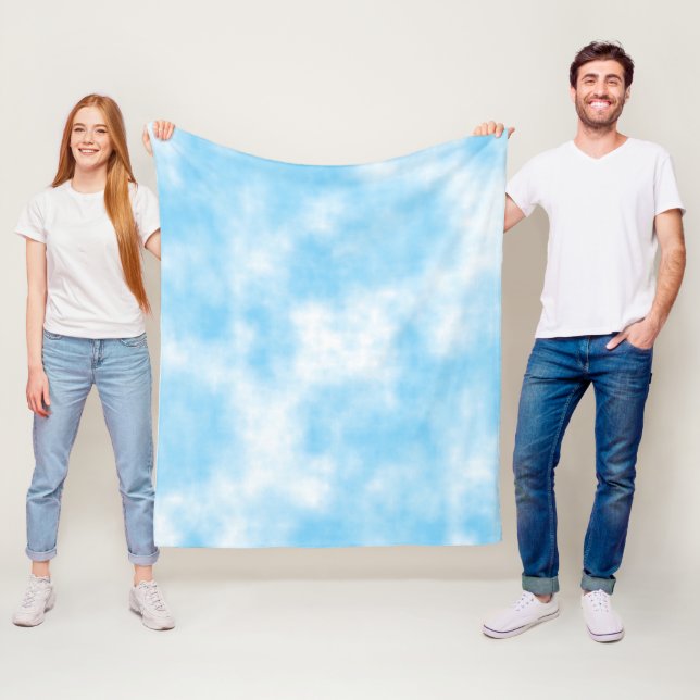 Couverture Polaire Blue Sky and Cloud Art Custom (En situation)
