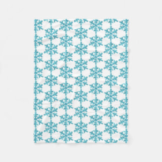 Couverture Polaire Blue Snowflake Motif hiver