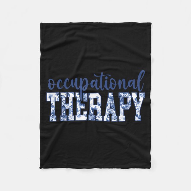 Couverture Polaire Blue Toile Wildflower Occupational Therapy Ot Flor (Devant)