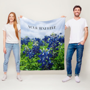 Couverture Polaire Bluebonnets Blue Flowers Texas texan Floral