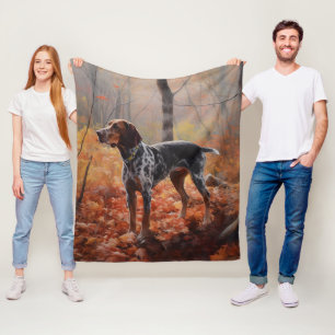 Couverture Polaire Bluetick Coonhound en automne Leaves automne Inspi