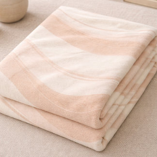 Couverture Polaire Blush Ivory Ripple Fleece Blanket