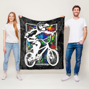 Couverture Polaire Bmx Racing - Cool Bmx Fleece Blanket Grunge