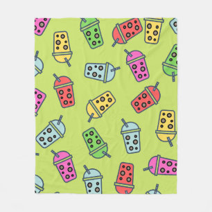 Couverture Polaire Boba Bubble Tea Motif
