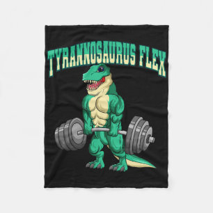 Couverture Polaire Bodybuilding Fitness Tyrannosaure Flex Dinosaure D