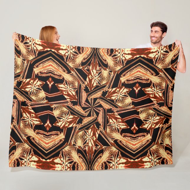 Couverture Polaire Bohème Un Pansy Dans Le Jardin Abstrait Cosy (En situation)