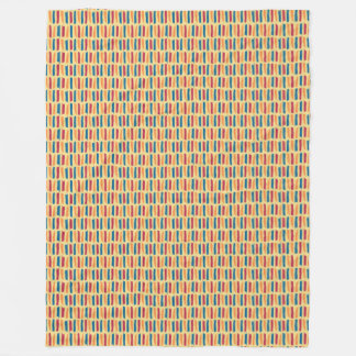 Couverture Polaire Boho Brushstroke Fleece Blanche