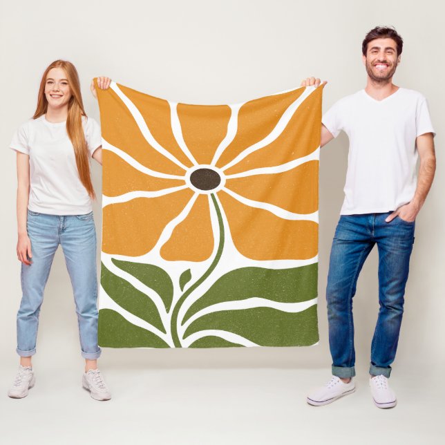 Couverture Polaire Boho Flower (En situation)