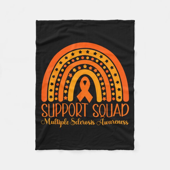 Couverture Polaire Boho Rainbow Multiple Sclerosis Support Squad  (Devant)