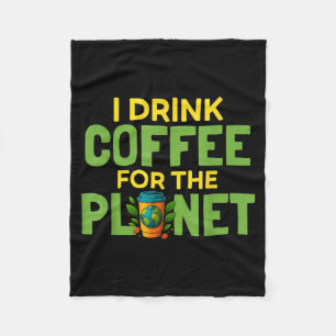 Couverture Polaire Boire du café pour la journée de la planète terre 