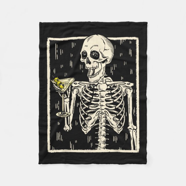 Couverture Polaire Boire Martini Tail Retro Halloween Costume (Devant)