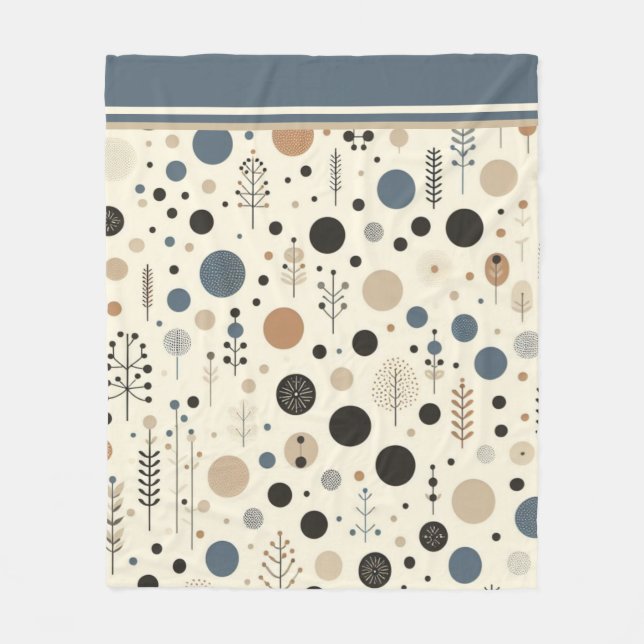Couverture Polaire Bois Abstrait (Devant)