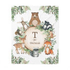 Bois Animaux de verdure Nom du monogramme personna