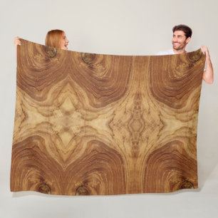 Couverture Polaire Bois de teck rustique en bois Texture Grain de boi