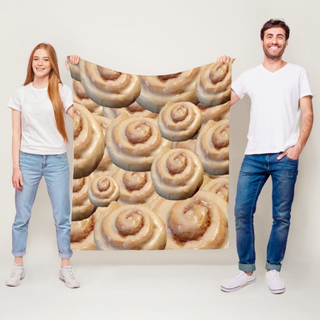Couverture Polaire Bonheur de petit pain de cannelle (En situation)