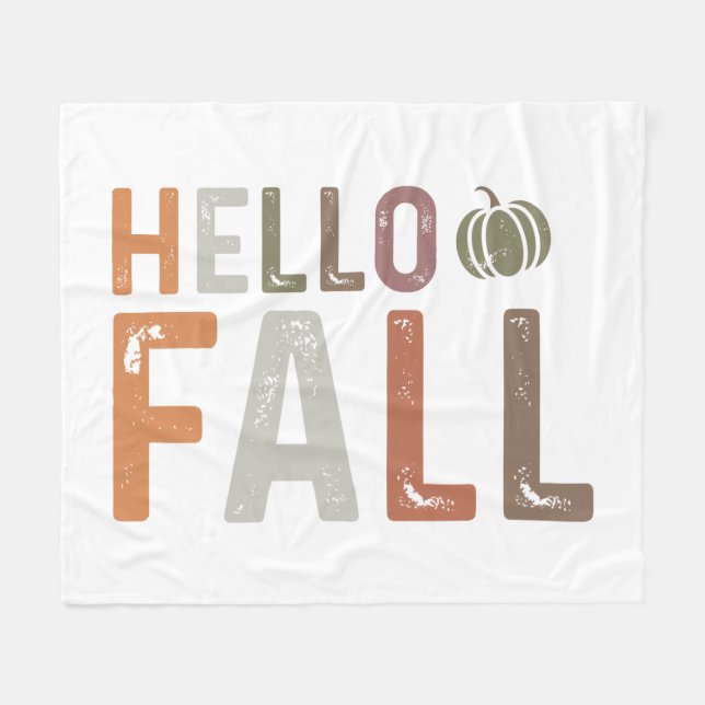 Couverture Polaire Bonjour Automne (Devant (Horizontal))