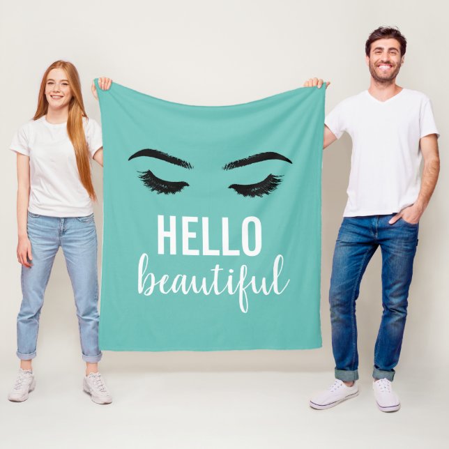 Couverture Polaire Bonjour Beaux Lashes Artiste de maquillage Eyelash (En situation)
