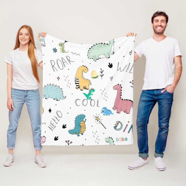 Couverture Polaire Bonjour Cool Dinos Roar (En situation)