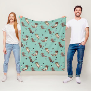Couverture Polaire Bonne nuit ma loutre mignonne !