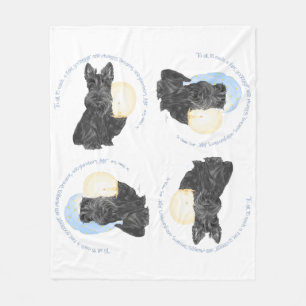 Couverture Polaire Bonne nuit Scottish Terrier