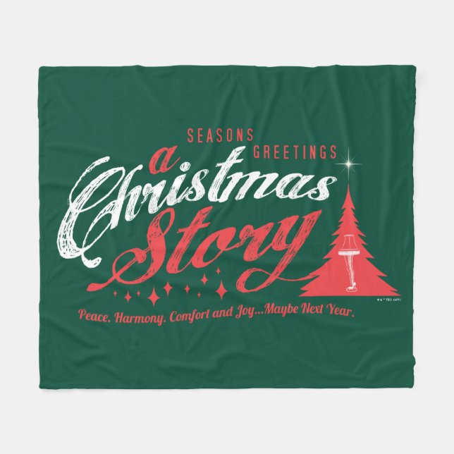 Couverture Polaire Bonnes Fêtes - Une histoire de Noël (Devant (Horizontal))