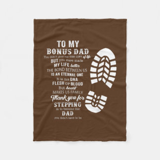 Couverture Polaire Bonus Dad Fête des pères cadeau de Stepdad pour
