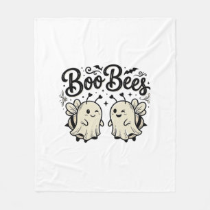 Couverture Polaire Boo Bees Modèle de abeille fantôme Halloween vinta