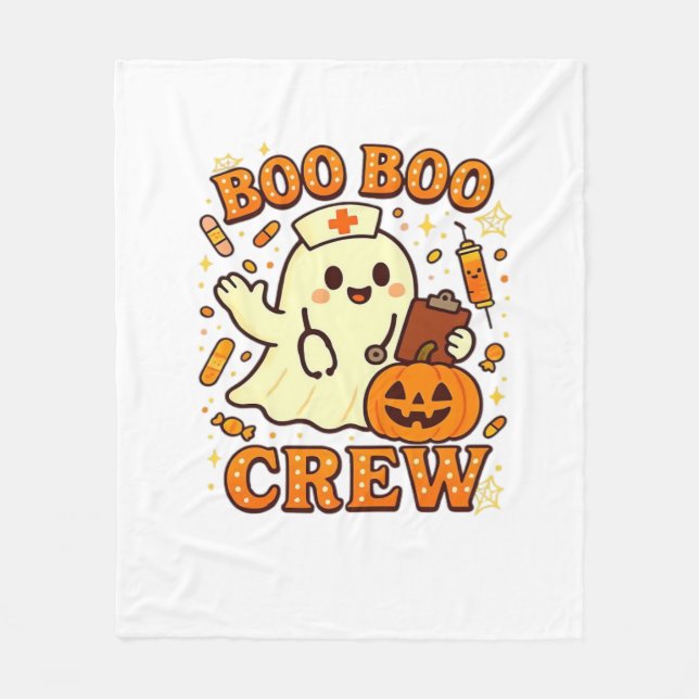Couverture Polaire Boo Boo Infirmière d'équipage Funny Halloween Infi (Devant)