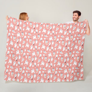 Couverture Polaire Boo Halloween Gentil Fantôme