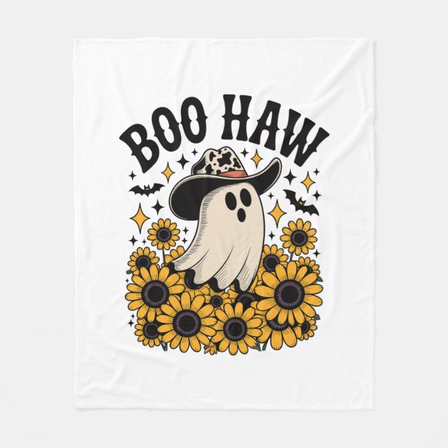 Couverture Polaire Boo Haw Cow Ghost Halloween Occidentale (Devant)