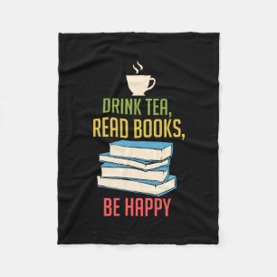 Couverture Polaire Book Lover - Tea Books Happy