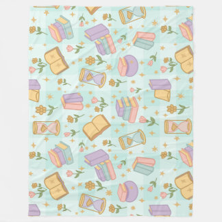 Couverture Polaire Bookish Magic Pastel Girl Green