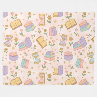 Couverture Polaire Bookish Magic Pastel Girl Pink