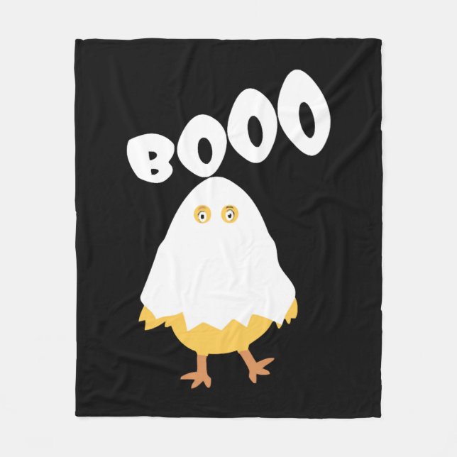 Couverture Polaire Booo Halloween Ghost Chicken funny (Devant)