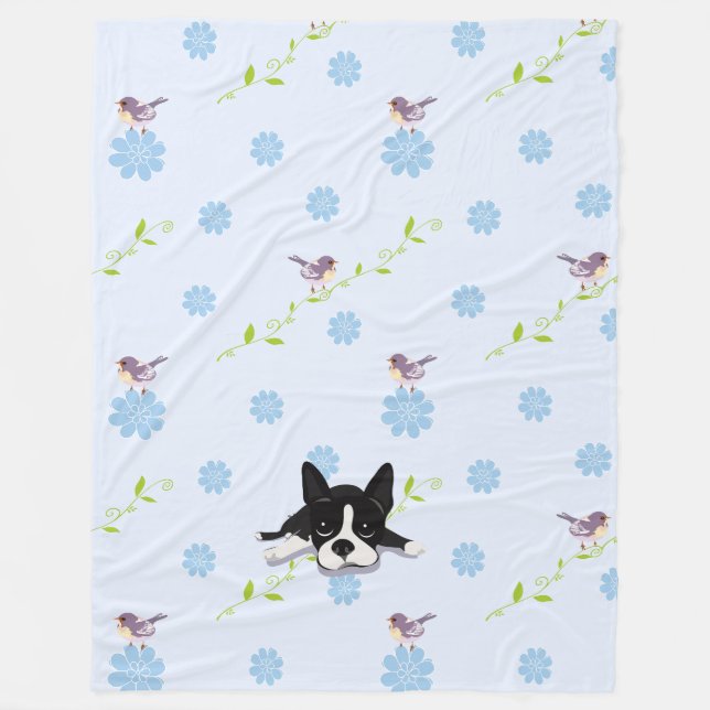 Couverture Polaire Boston Terrier (Devant)
