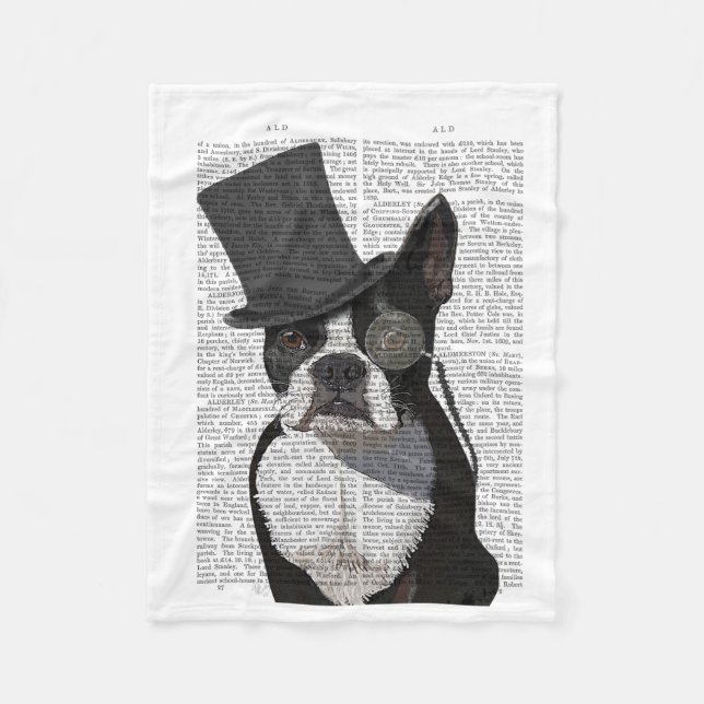 Couverture Polaire Boston Terrier, Formal Hound et Casquette (Devant)