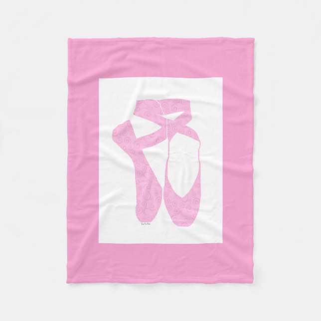 Couverture Polaire Boucles de bonbons de ballet Team Pointe (Devant)